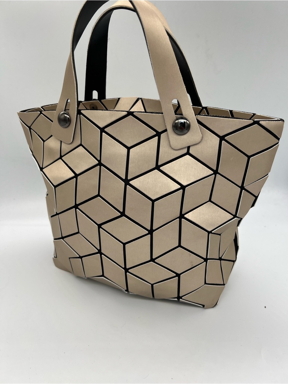 Patrizia Luca Geometric Cube Pattern small Tote Bag - Picture 2 of 5
